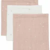Lot de 3 mini langes en gaze de coton Wild Rose (31 x 31 cm)
