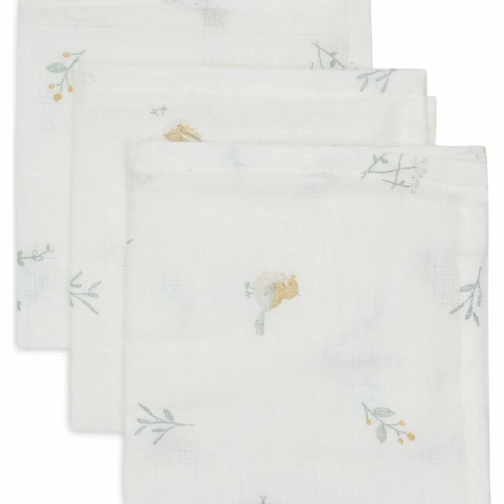 Lot de 3 mini langes en gaze de coton Lovely Birds (31 x 31 cm)