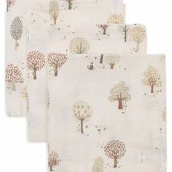 Lot de 3 mini langes en gaze de coton Tiny Park (31 x 31 cm)