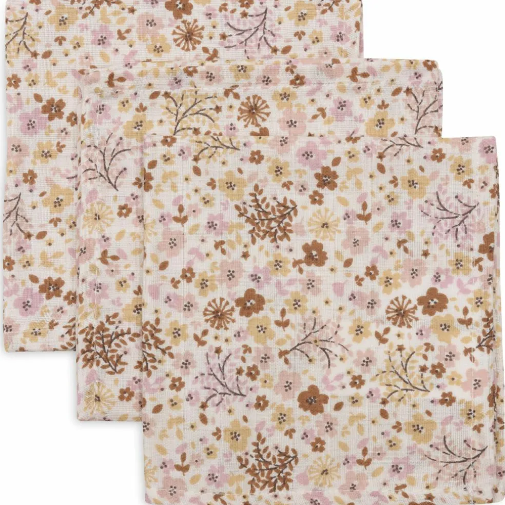 Lot de 3 mini langes en gaze de coton Flower Fairies (31 x 31 cm)