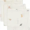 Lot de 3 mini langes en gaze de coton Jungle Jambo (31 x 31 cm)