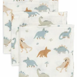 Lot de 3 mini langes en gaze de coton Roarsome (31 x 31 cm)