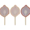 Lot de 3 moules à glaces citron en silicone rose mix