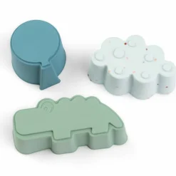 Lot de 3 moules en silicone Happy clouds Bleu