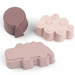 Lot de 3 moules en silicone Happy clouds Rose