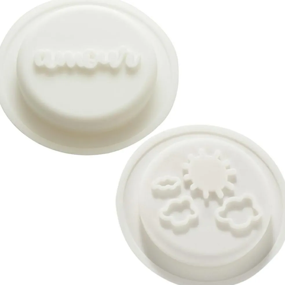 Lot de 2 opercules en silicone pour biberon nuages & amour