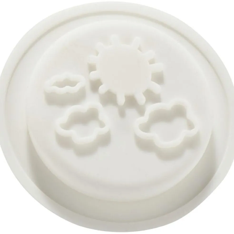 Lot de 2 opercules en silicone pour biberon nuages & amour