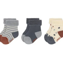 Lot de 3 paires de chaussettes bébé en coton bio Tiny Farmer bleu (pointure 15-18)