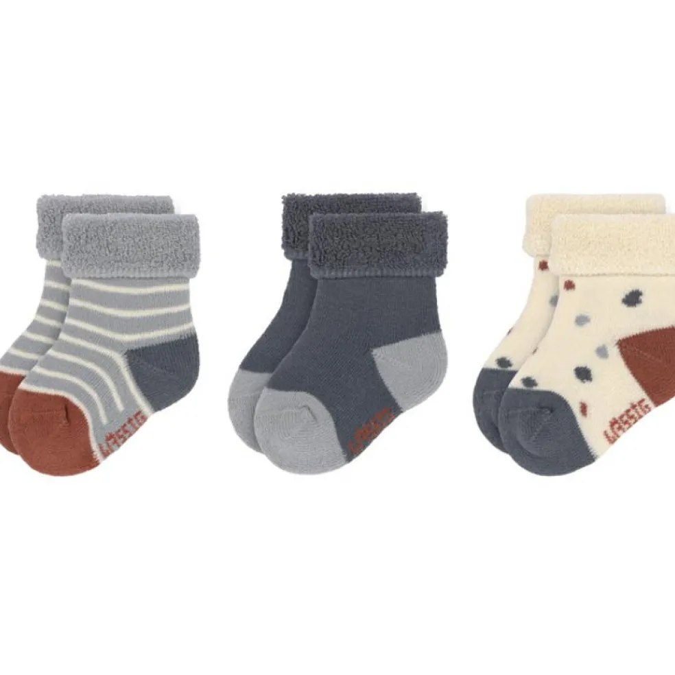 Lot de 3 paires de chaussettes bébé en coton bio Tiny Farmer bleu (pointure 15-18)