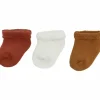 Lot de 3 paires de chaussettes Terracotta-Ecru-Camel (pointure 14-16)
