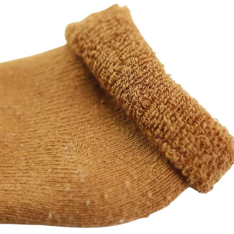 Lot de 3 paires de chaussettes Terracotta-Ecru-Camel (pointure 14-16)