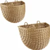 Lot de 2 paniers à suspendre en osier