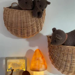 Lot de 2 paniers à suspendre en osier