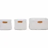 Lot de 3 paniers à suspendre table à langer Teddy écru
