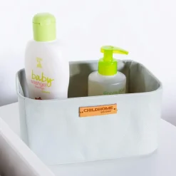 Lot de 3 paniers à suspendre table à langer Evolux gris clair