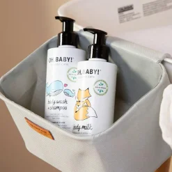 Lot de 3 paniers à suspendre table à langer Evolux gris clair