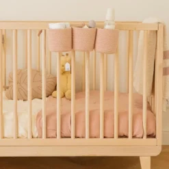 Lot de 3 paniers de berceau bamboo nude (32 x 10 cm)