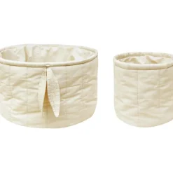 Lot de 2 paniers de rangement bamboo naturel (20 x 30 cm)