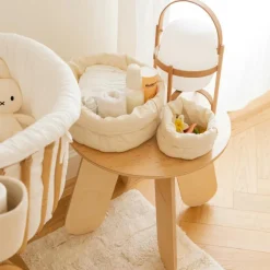 Lot de 2 paniers de rangement bamboo naturel (20 x 30 cm)