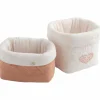 Lot de 2 paniers de rangement Petit Cœur