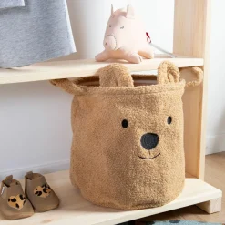 Lot de 3 paniers Teddy beige