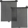 Lot de 2 pare-soleil enrouleur noir pour voiture