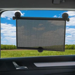 Lot de 2 pare-soleil enrouleur noir pour voiture