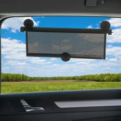 Lot de 2 pare-soleil enrouleur noir pour voiture