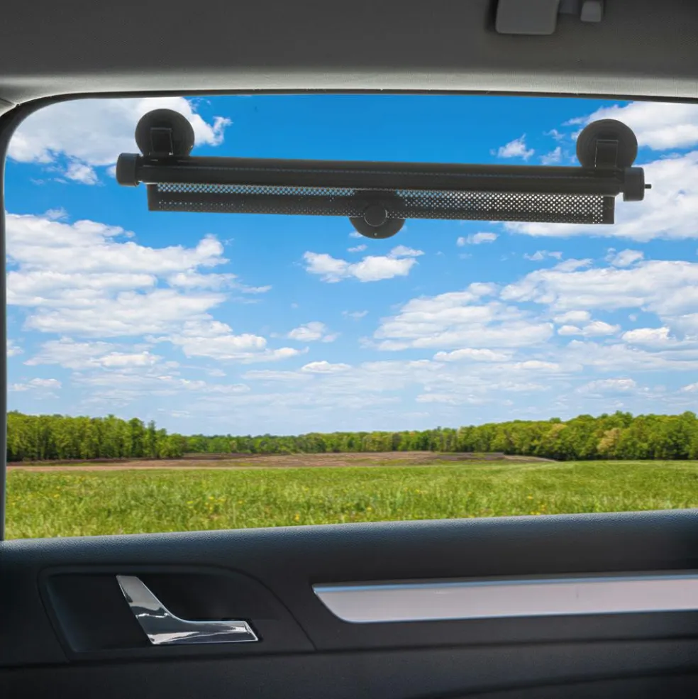 Lot de 2 pare-soleil enrouleur noir pour voiture