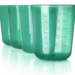 Lot de 4 petites tasses vertes