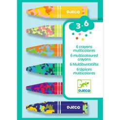Lot de 6 petits crayons multicolores
