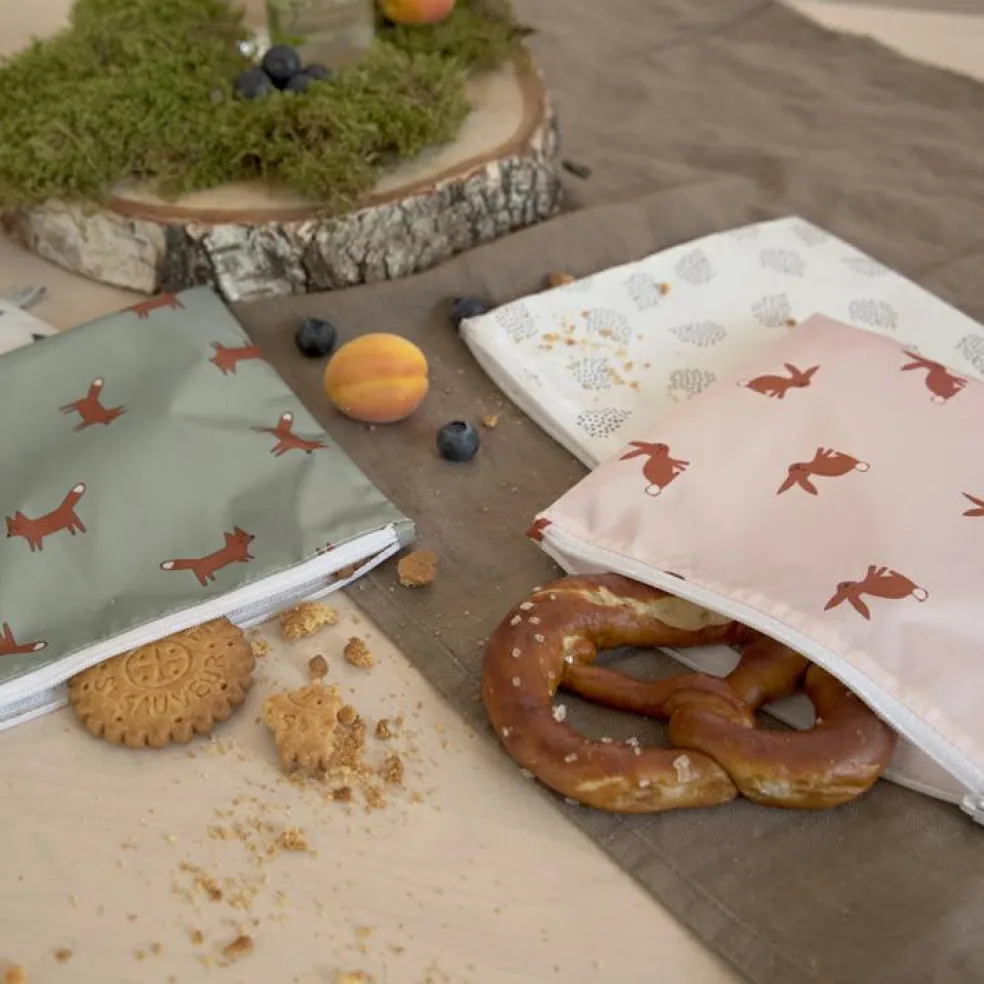 Lot de 2 Pochettes à goûter Little Forest Lapin