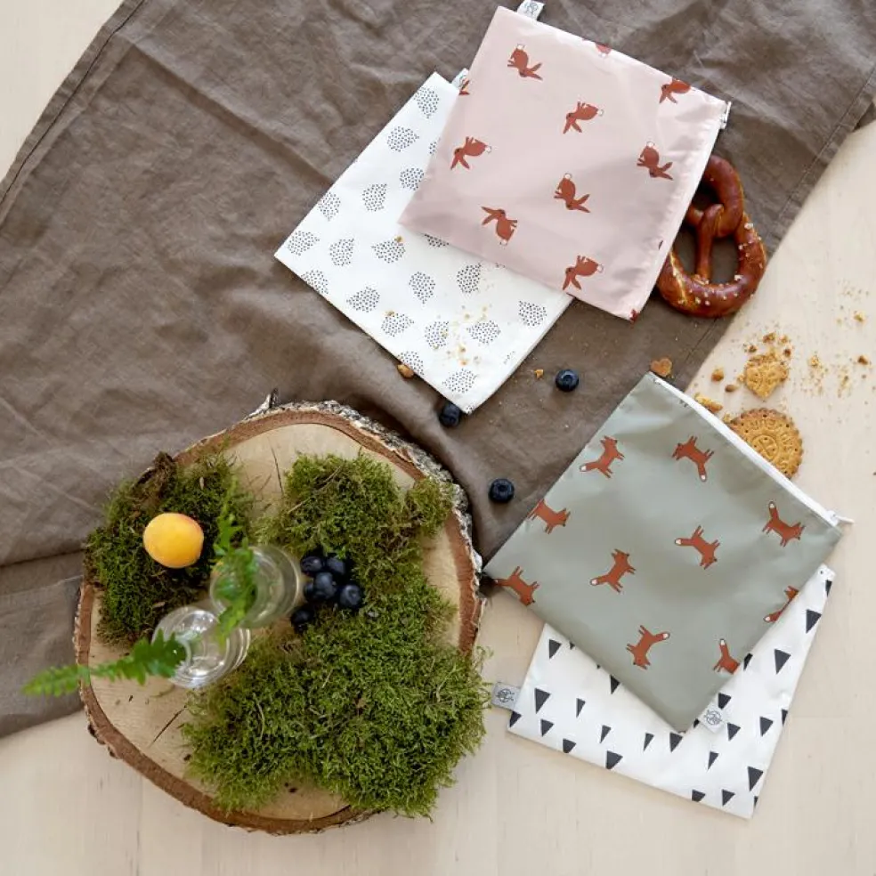 Lot de 2 Pochettes à goûter Little Forest Renard