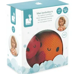 Lot de 3 éponges de bain barboteurs marins