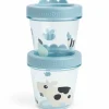 Lot de 2 pots de conservation Tiny farm Bleu