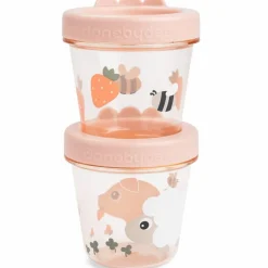Lot de 2 pots de conservation Tiny farm Rose