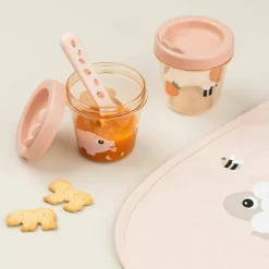 Lot de 2 pots de conservation Tiny farm Rose