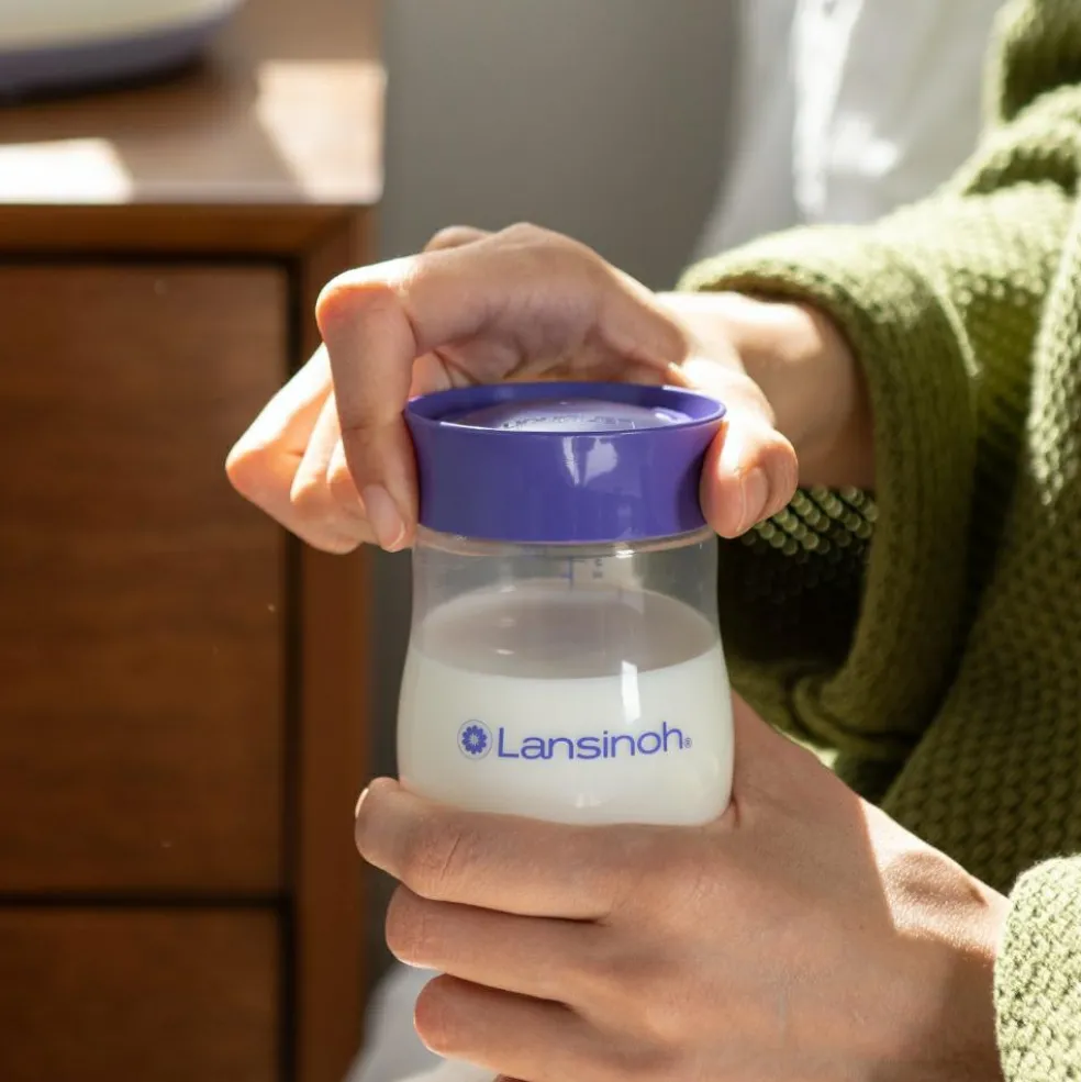 Lot de 4 pots de conservation du lait maternel