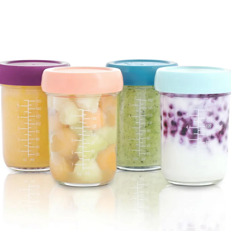 Lot de 8 pots de conservation en verre Babybols + livret de recettes