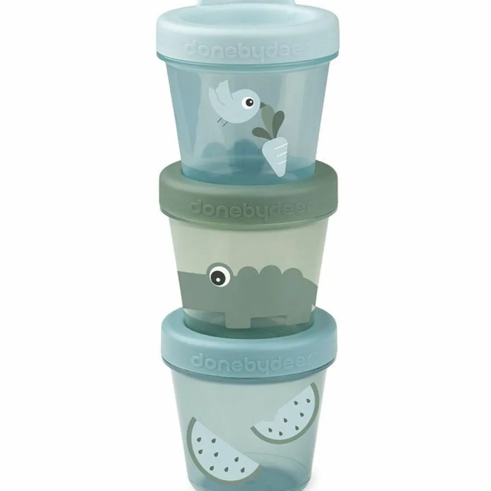 Lot de 3 pots de conservation Croco vert (150 ml)