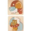 Lot de 2 puzzles bébé en bois