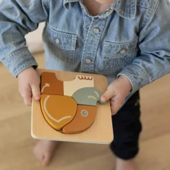 Lot de 2 puzzles bébé en bois