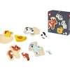 Lot de 4 puzzles évolutifs Ferme (14 pièces)