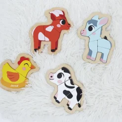 Lot de 4 puzzles évolutifs Ferme (14 pièces)