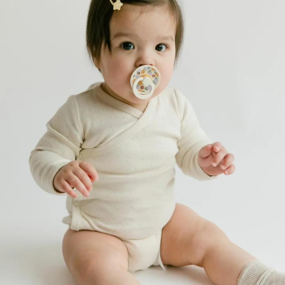 Lot de 2 sucettes en latex Colour Strawberries-Cream (0-6 mois)