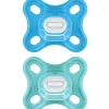 Lot de 2 sucettes en silicone Comfort bleu (0-2 mois)