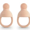 Lot de 2 sucettes grignoteuses en silicone Blush