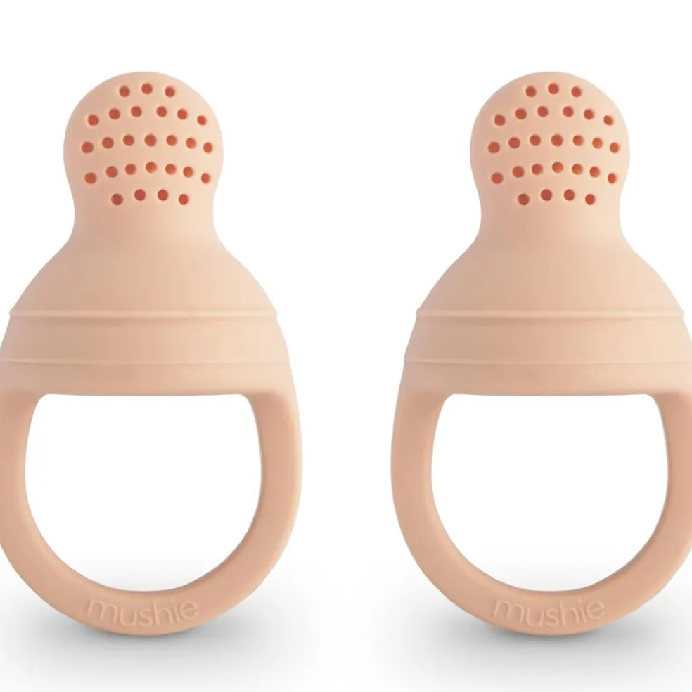 Lot de 2 sucettes grignoteuses en silicone Blush
