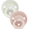Lot de 2 sucettes physiologiques en latex Powder Pink (0-6 mois)