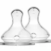 Lot de 2 tétines en silicone débit lent